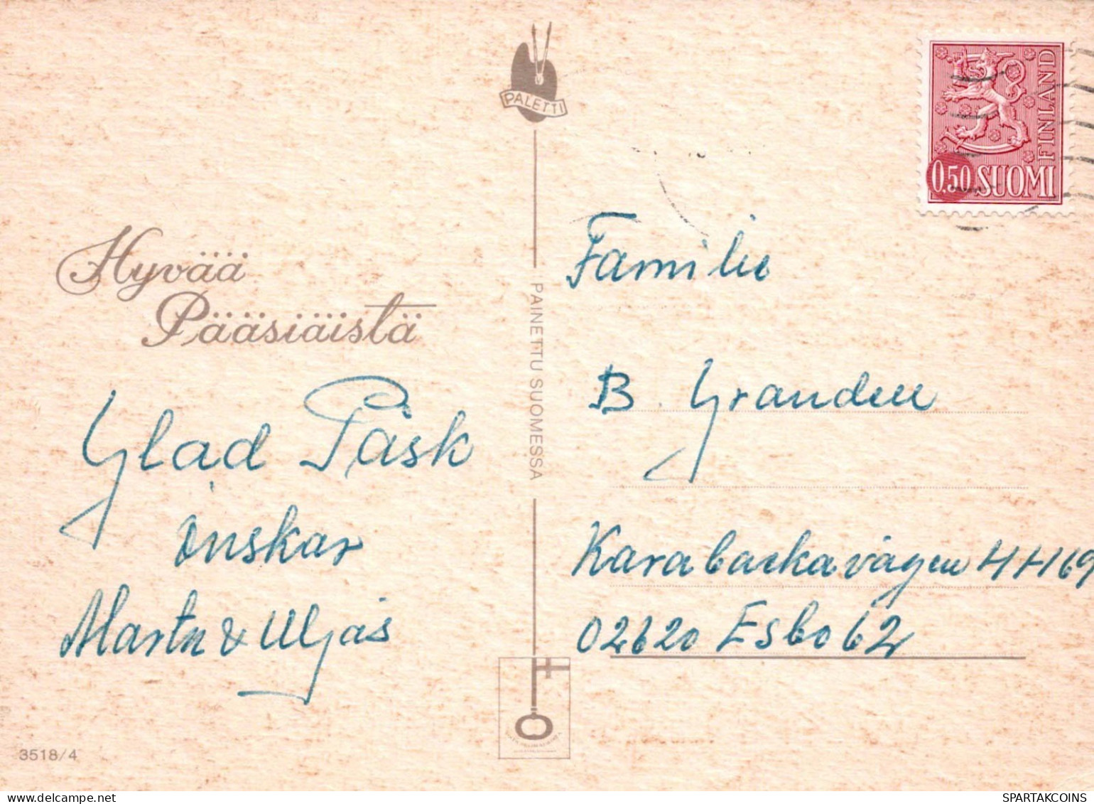 PASCUA POLLO HUEVO Vintage Tarjeta Postal CPSM #PBO734.ES - Ostern