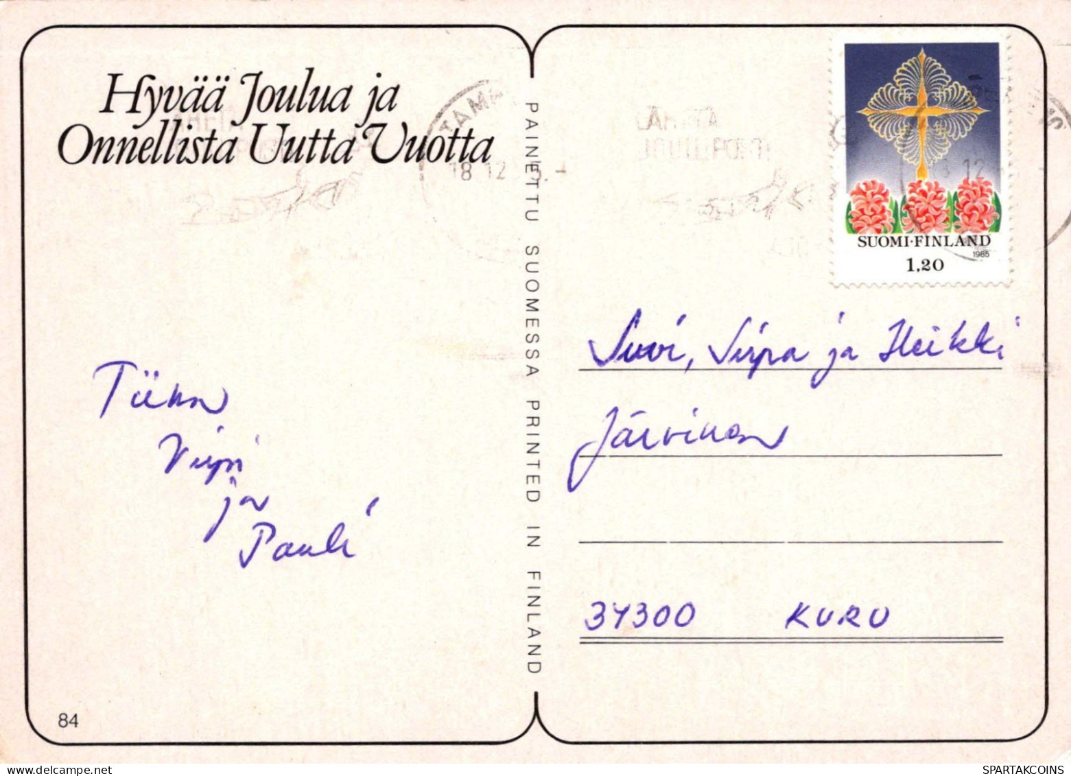 PAPÁ NOEL Feliz Año Navidad Vintage Tarjeta Postal CPSM #PBL499.ES - Santa Claus