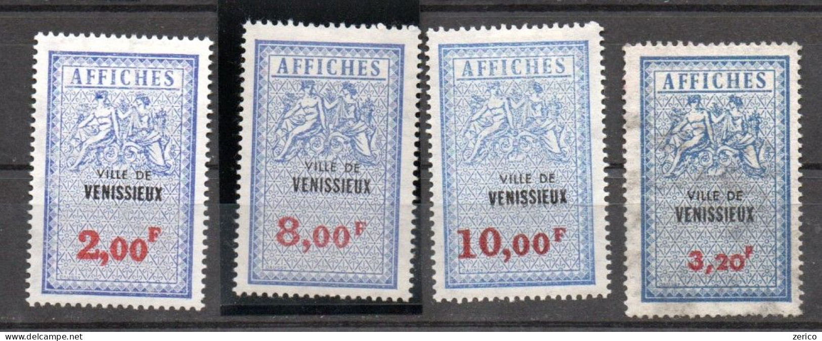 VENISSIEUX Rhône Taxes Sur Les Affiches Type 3A Fiscal Fiscaux Affiche Affichage - Stamps