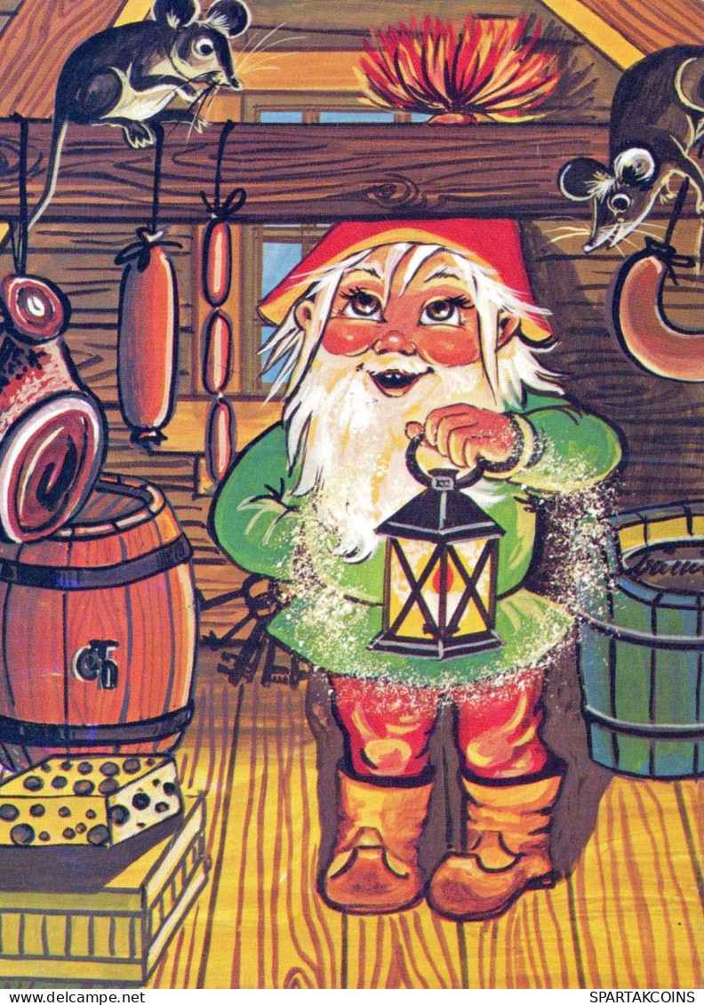 PAPÁ NOEL Feliz Año Navidad Vintage Tarjeta Postal CPSM #PBL246.ES - Santa Claus