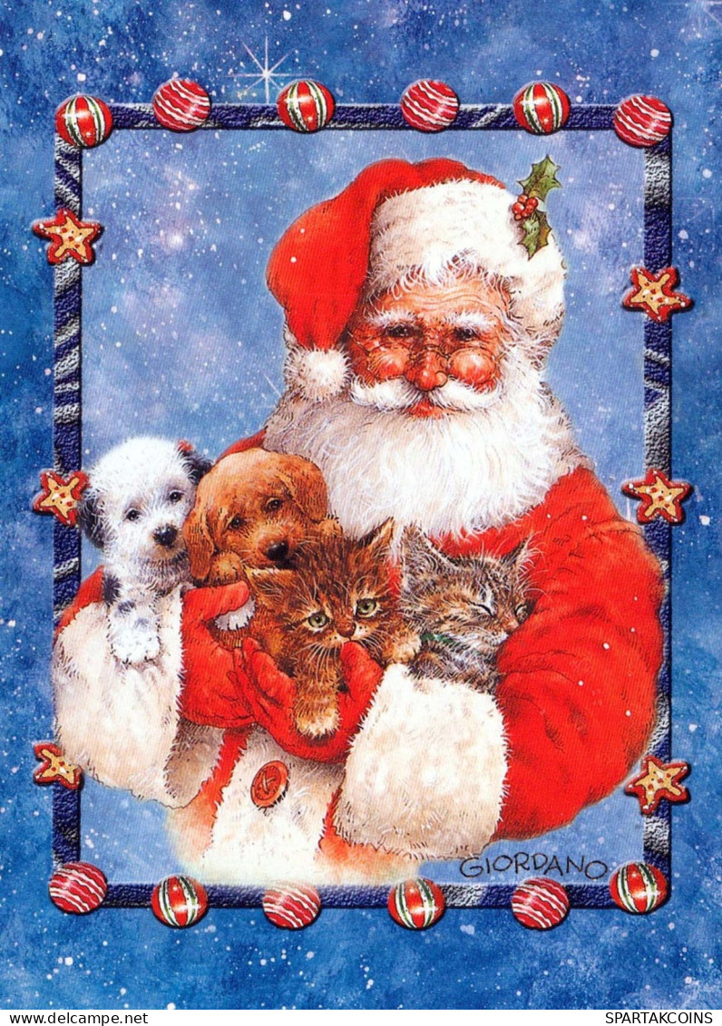 PAPÁ NOEL Feliz Año Navidad Vintage Tarjeta Postal CPSM #PBL043.ES - Santa Claus