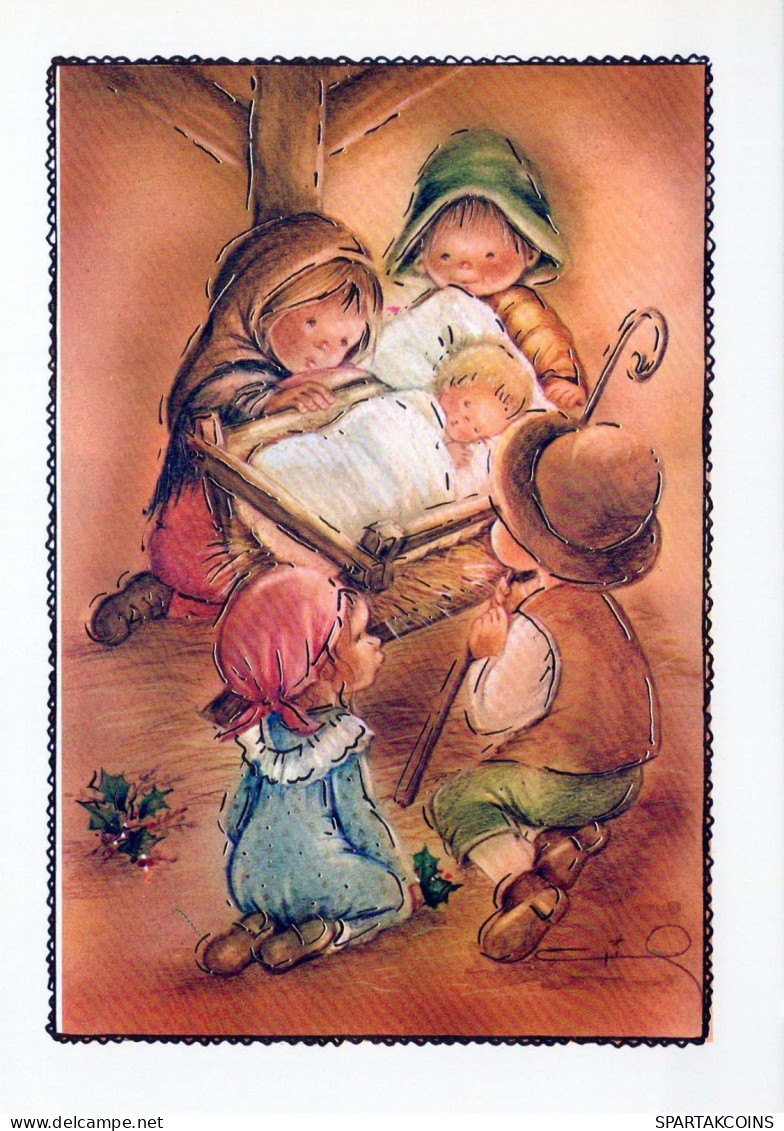 NIÑOS Escena Paisaje Niño JESÚS Vintage Tarjeta Postal CPSM #PBB580.ES - Szenen & Landschaften