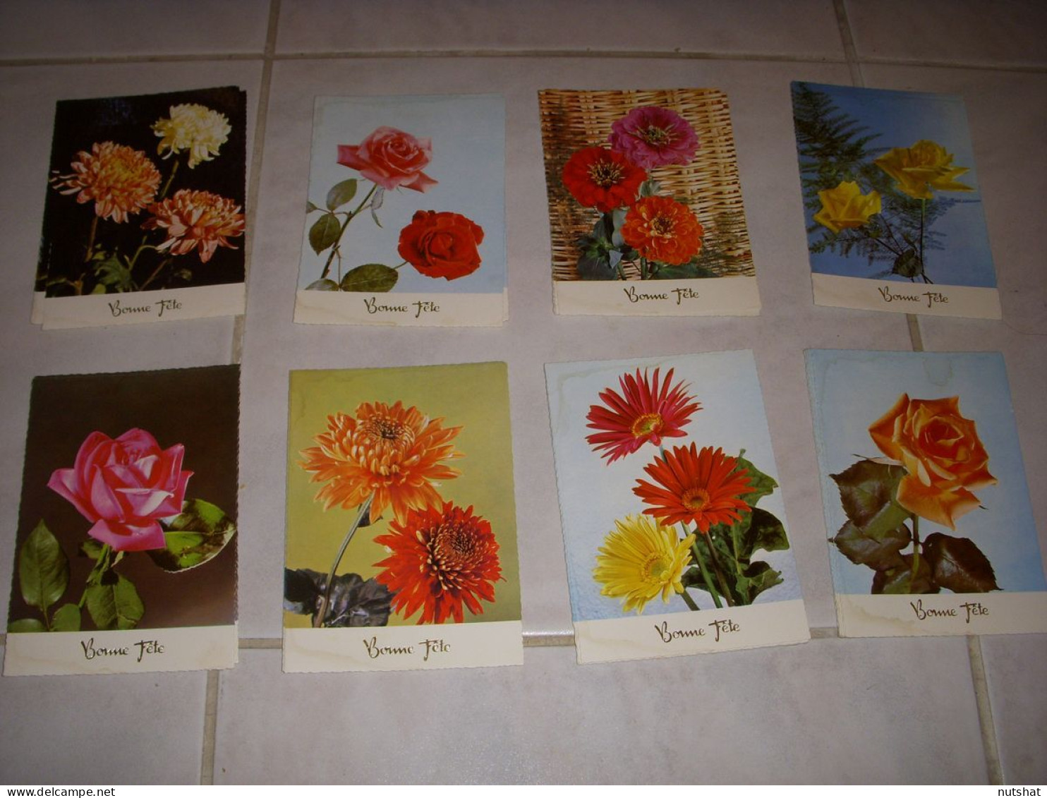 Lot De 8 CP CARTE POSTALE BONNE FETE FLEURS DIVERSES - Vierge - Sonstige & Ohne Zuordnung