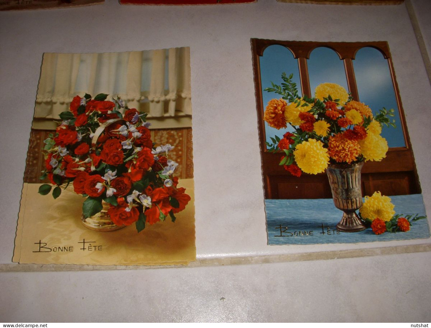 LOT De 5 CP CARTE POSTALE BONNE FETE PANIER De FLEURS - Vierge - Sonstige & Ohne Zuordnung