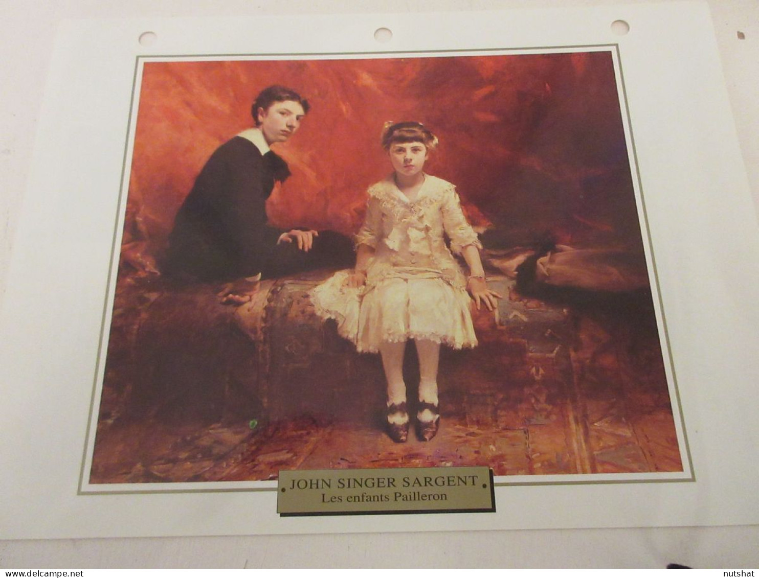 FICHE REPRODUCTION TABLEAU John SINGER SARGENT Les ENFANTS PAILLERON 1878 - Kunst