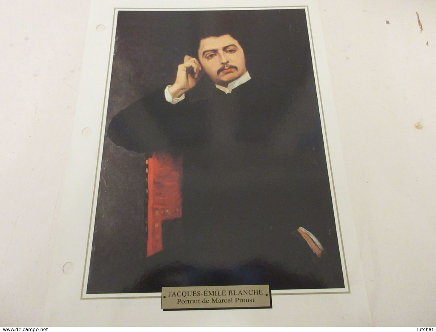 FICHE REPRODUCTION TABLEAU Jacques Emile BLANCHE PORTRAIT De Marcel PROUST 1897 - Kunst