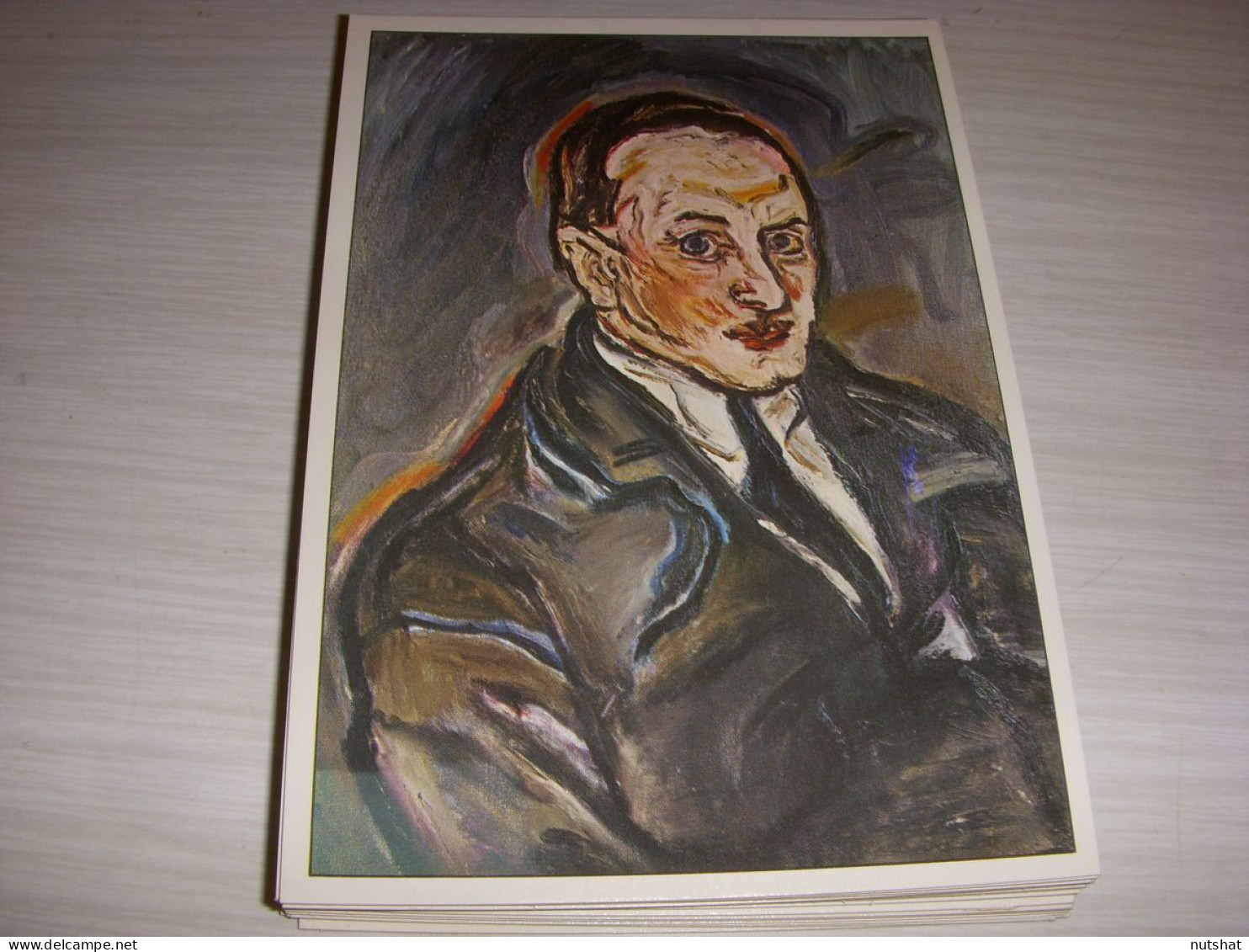 CP TABLEAU PEINTURE Oskar KOKOSCHKA - PORTRAIT D'HOMME - 1913 - Schilderijen