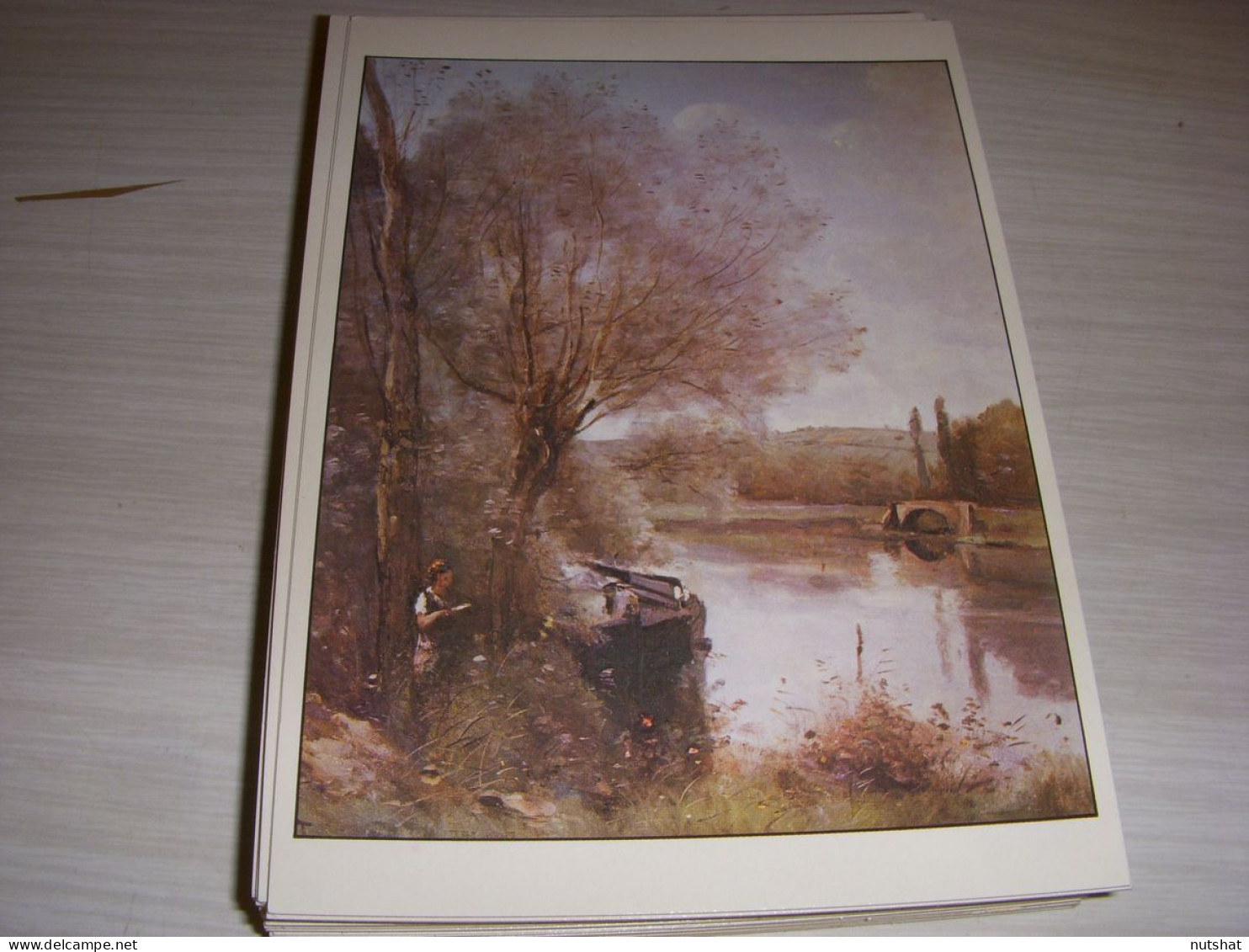 CP TABLEAU PEINTURE JB COROT - La LISEUSE Sur La RIVE BOISEE - 1865 - Peintures & Tableaux