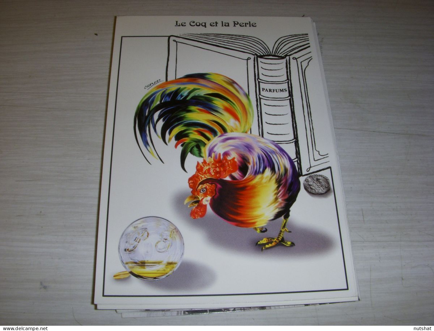 CP MONTMORILLON FABLE ILLUSTREE LA FONTAINE 35 Le COQ Et La PERLE - Märchen, Sagen & Legenden