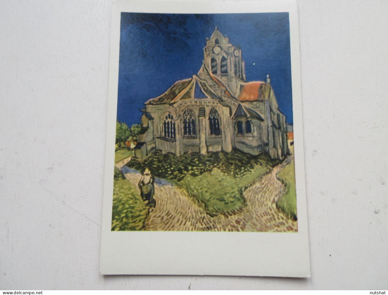 CP CARTE POSTALE TABLEAU Vincent VAN GOGH L'EGLISE D'ANVERS - Vierge             - Malerei & Gemälde