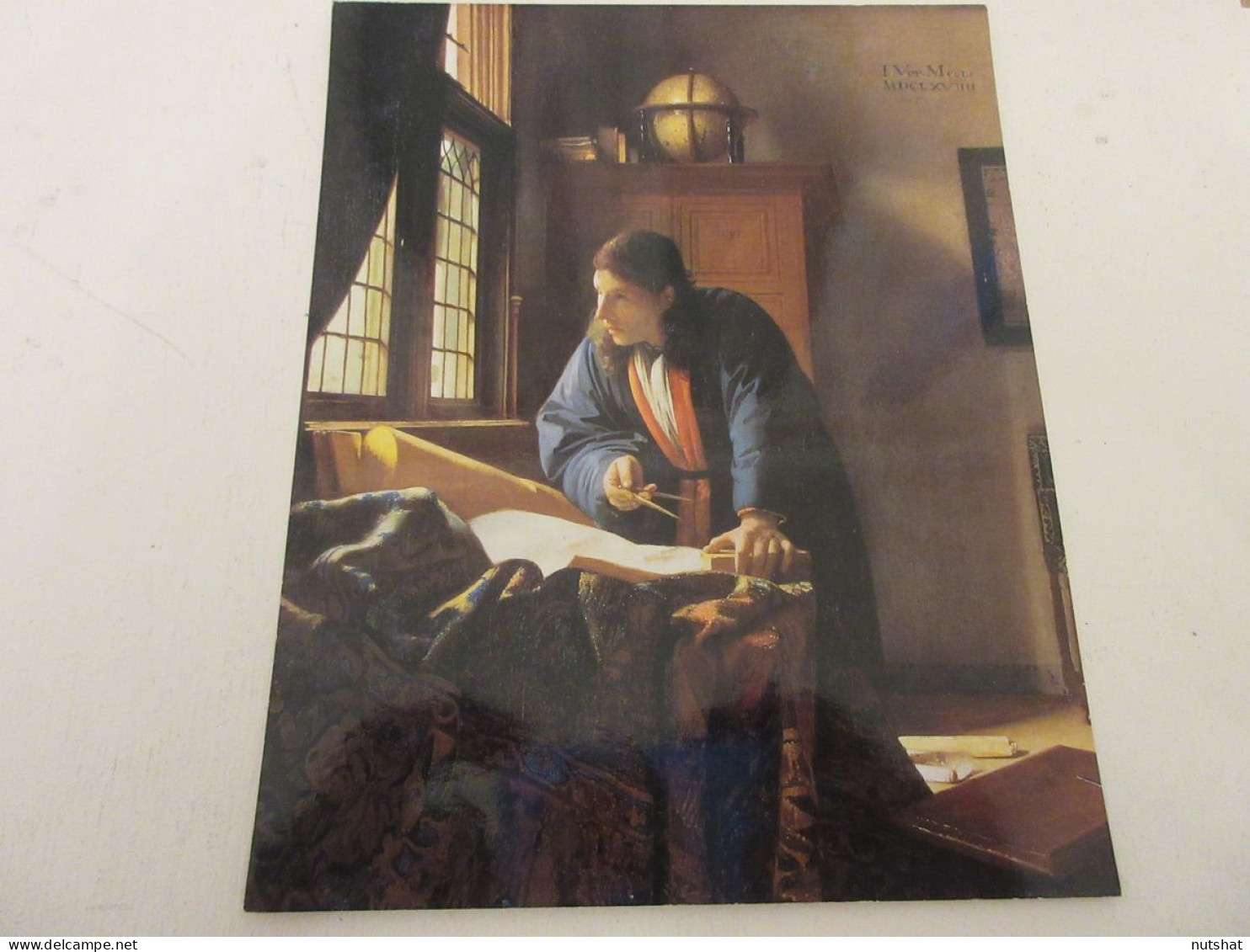 CP CARTE POSTALE TABLEAU Johannes VERMEER Le GEOGRAPHE - Peintures & Tableaux