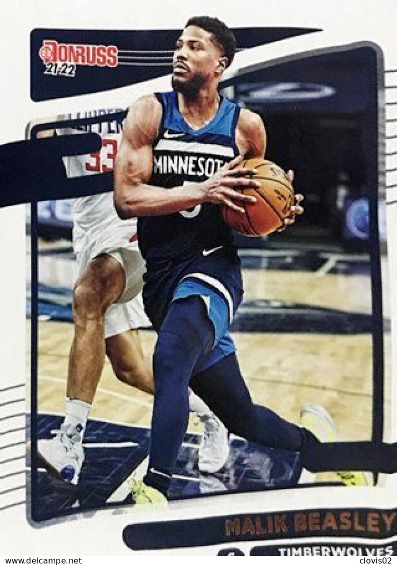 58 Malik Beasley - Minnesota Timberwolves - Carte Panini NBA Donruss 2021-2022 - Andere & Zonder Classificatie