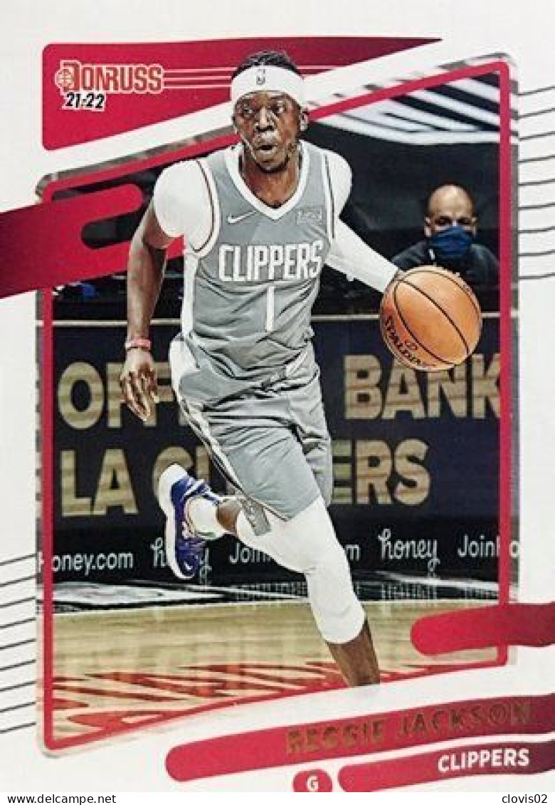 59 Reggie Jackson - Los Angeles Clippers - Carte Panini NBA Donruss 2021-2022 - Altri & Non Classificati