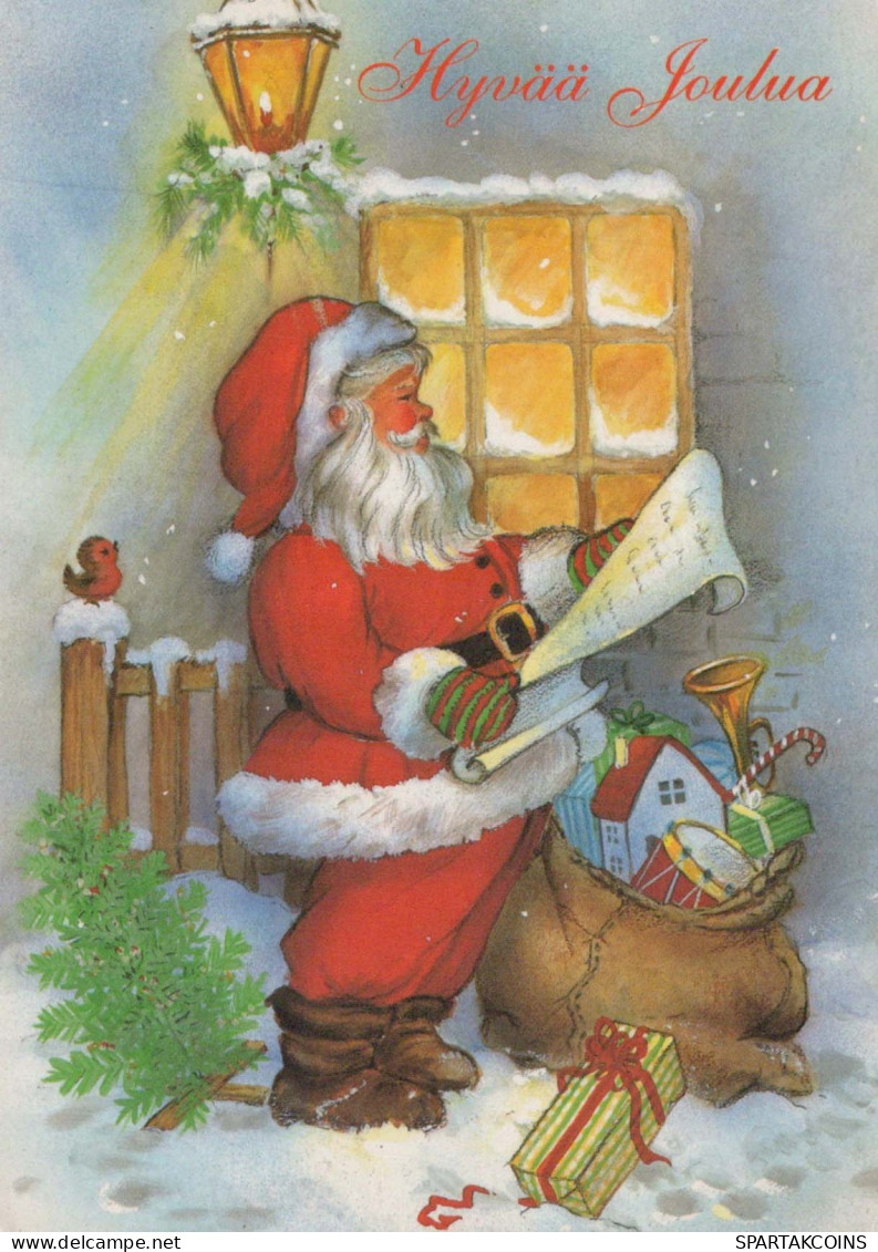 SANTA CLAUS Happy New Year Christmas Vintage Postcard CPSM #PAW682.GB - Santa Claus