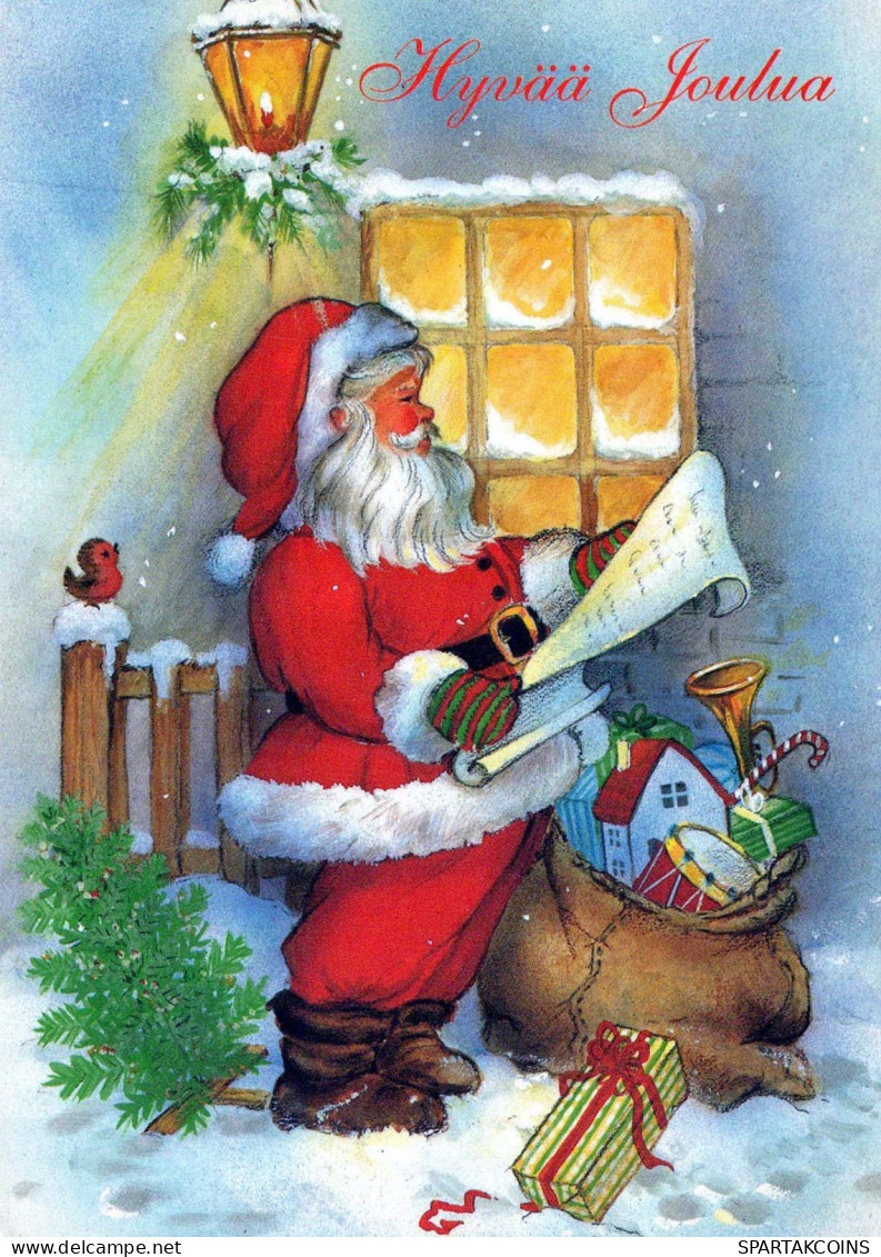 SANTA CLAUS Happy New Year Christmas Vintage Postcard CPSM #PAW682.GB - Kerstman
