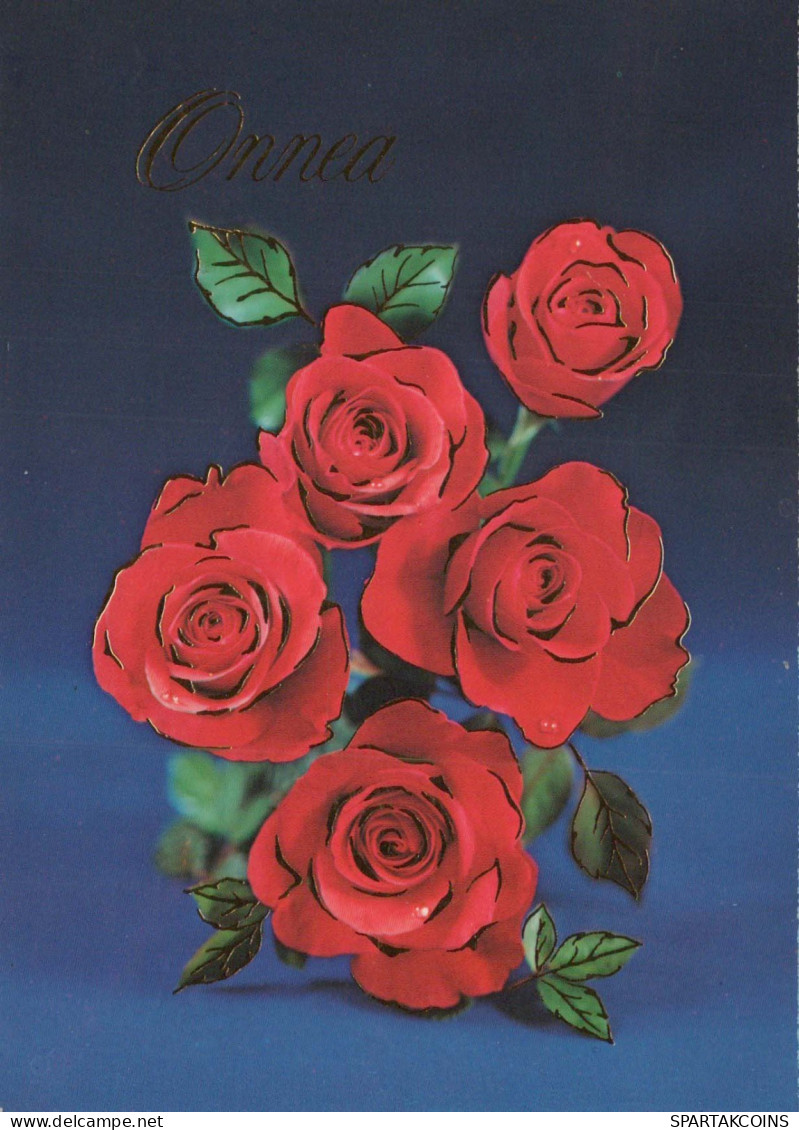 FLOWERS Vintage Postcard CPSM #PAS581.GB - Blumen
