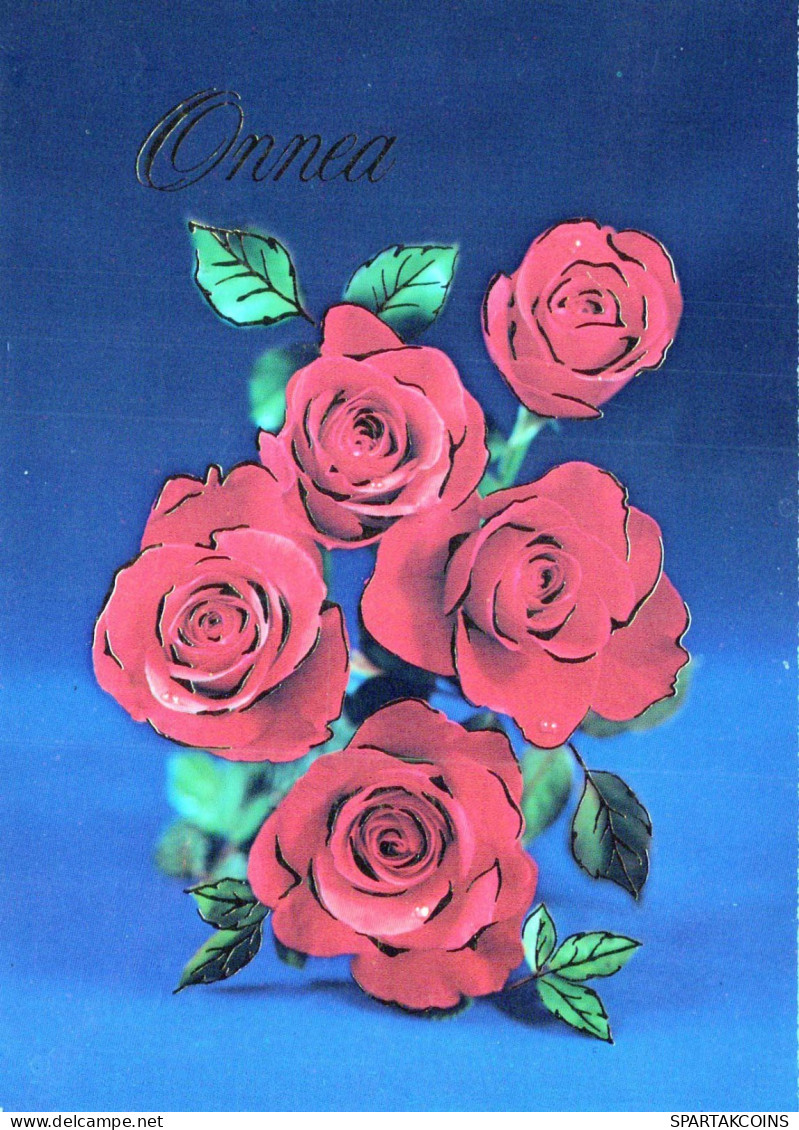 FLOWERS Vintage Postcard CPSM #PAS581.GB - Fleurs