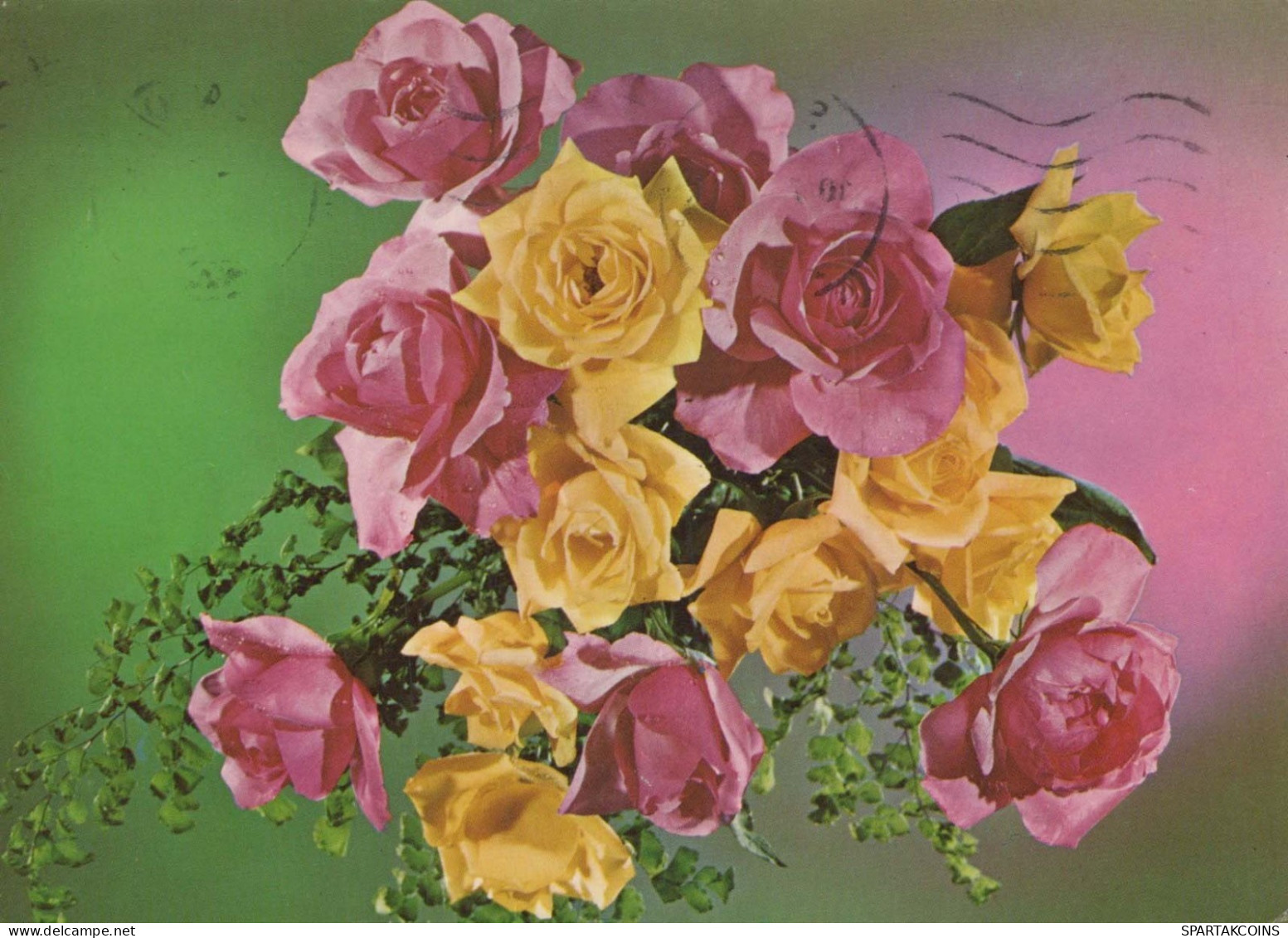 FLOWERS Vintage Postcard CPSM #PAS641.GB - Flowers