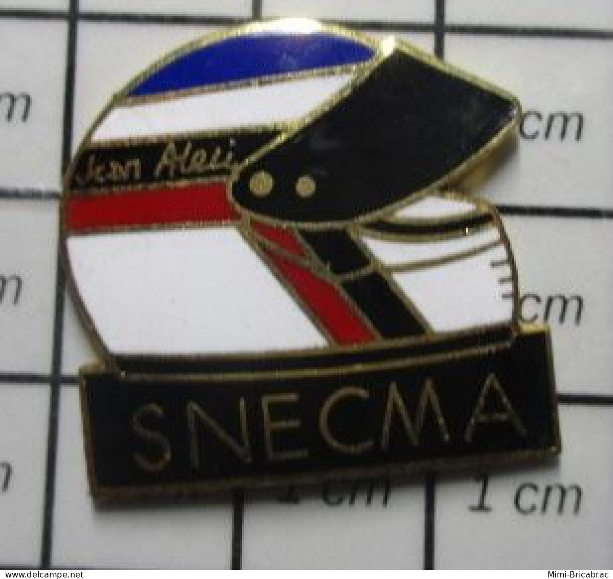 912c Pin's Pins / Rare Et De Belle Qualité !!! SPORTS / CASQUE PILOTE F1 JEAN ALESI Où ça ? SNECMA - Car Racing - F1