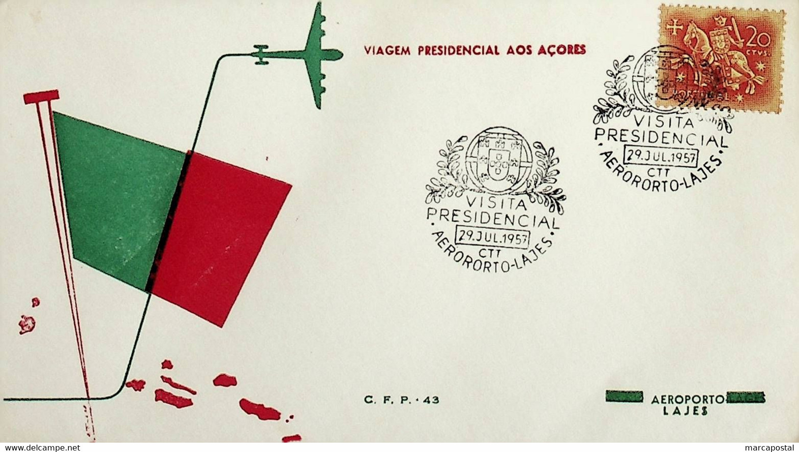 1957. Portugal. Visita Presidencial Aos Açores - Covers