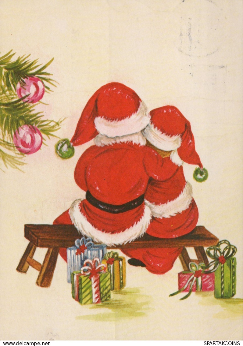 SANTA CLAUS CHILDREN CHRISTMAS Holidays Vintage Postcard CPSM #PAK305.GB - Santa Claus