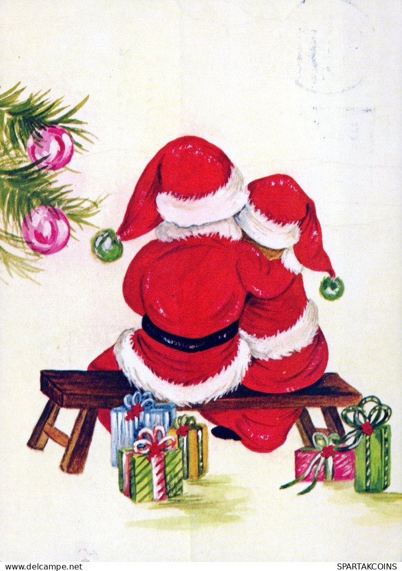 SANTA CLAUS CHILDREN CHRISTMAS Holidays Vintage Postcard CPSM #PAK305.GB - Kerstman