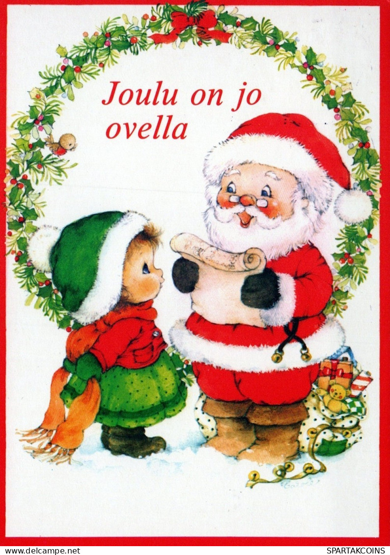 SANTA CLAUS CHILDREN CHRISTMAS Holidays Vintage Postcard CPSM #PAK227.GB - Santa Claus