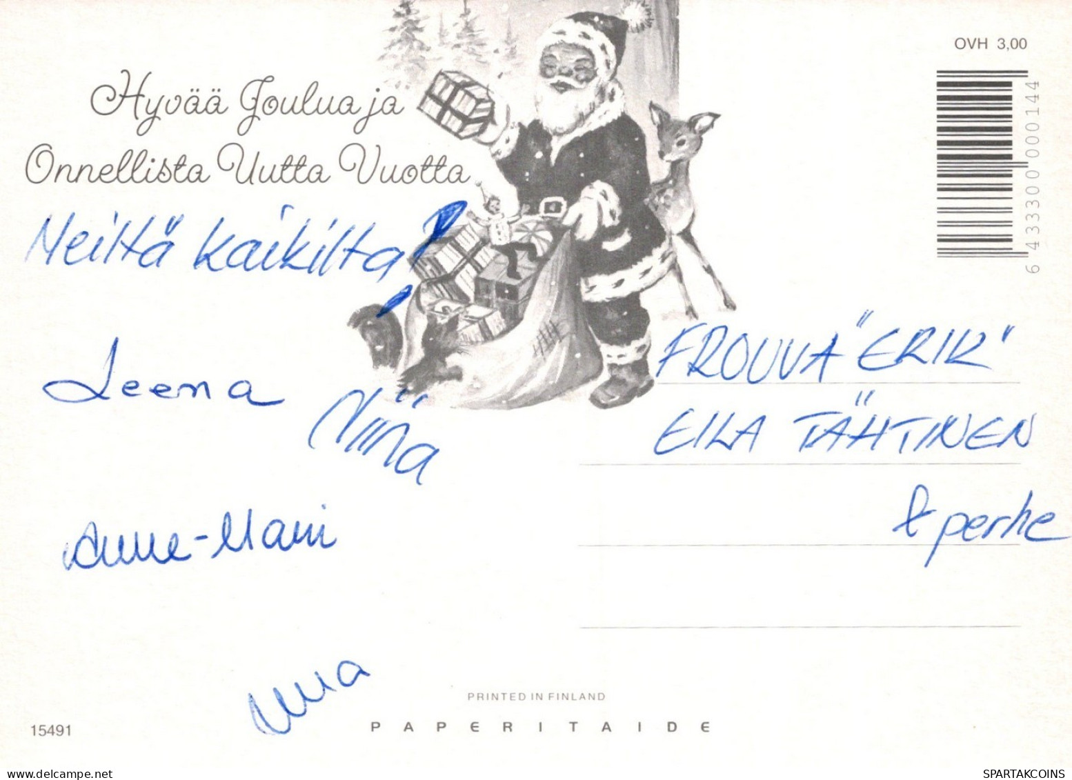 SANTA CLAUS CHRISTMAS Holidays Vintage Postcard CPSM #PAJ947.GB - Kerstman