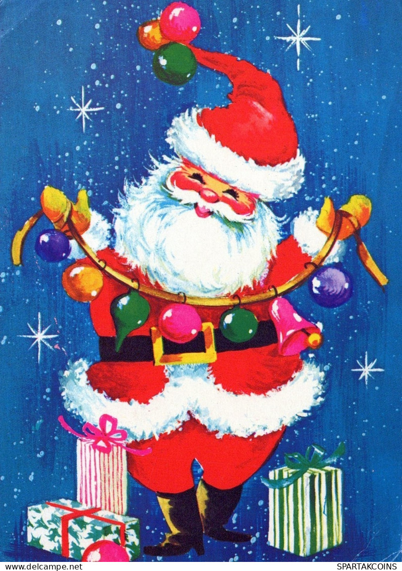 SANTA CLAUS CHRISTMAS Holidays Vintage Postcard CPSM #PAJ598.GB - Kerstman