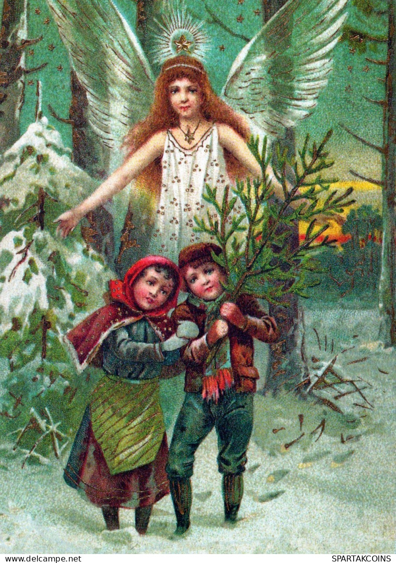 ANGEL CHRISTMAS Holidays Vintage Postcard CPSM #PAH131.GB - Anges