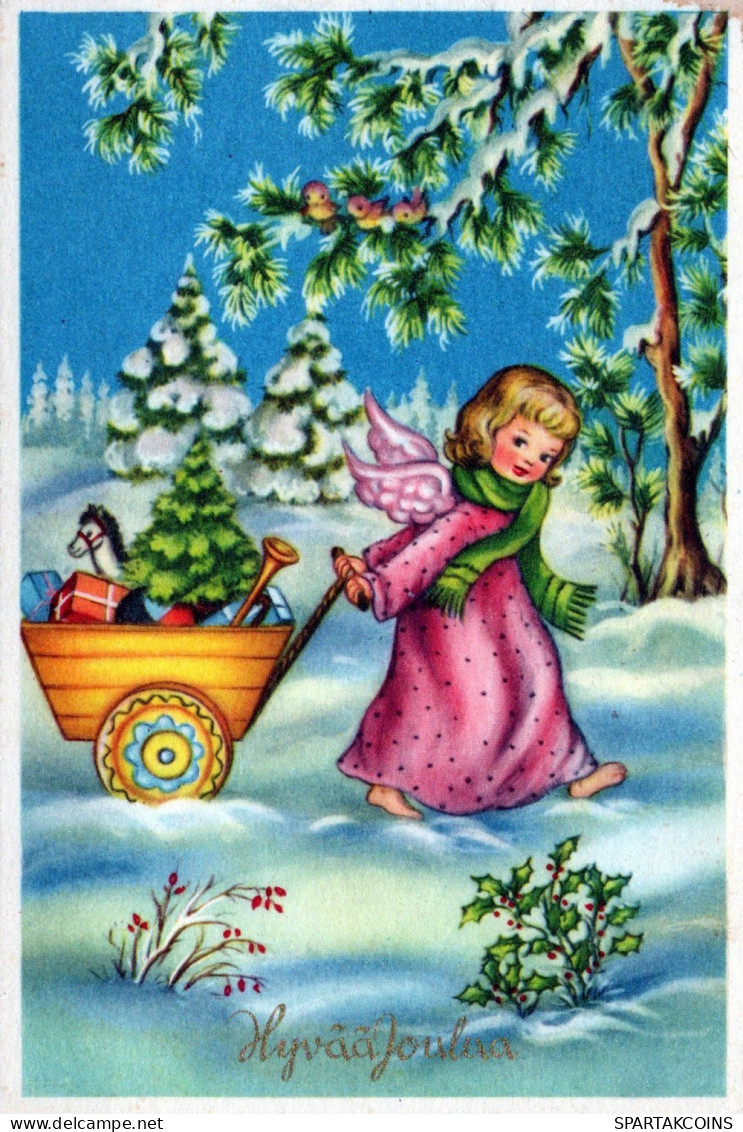 ANGEL CHRISTMAS Holidays Vintage Postcard CPSM #PAH390.GB - Angels