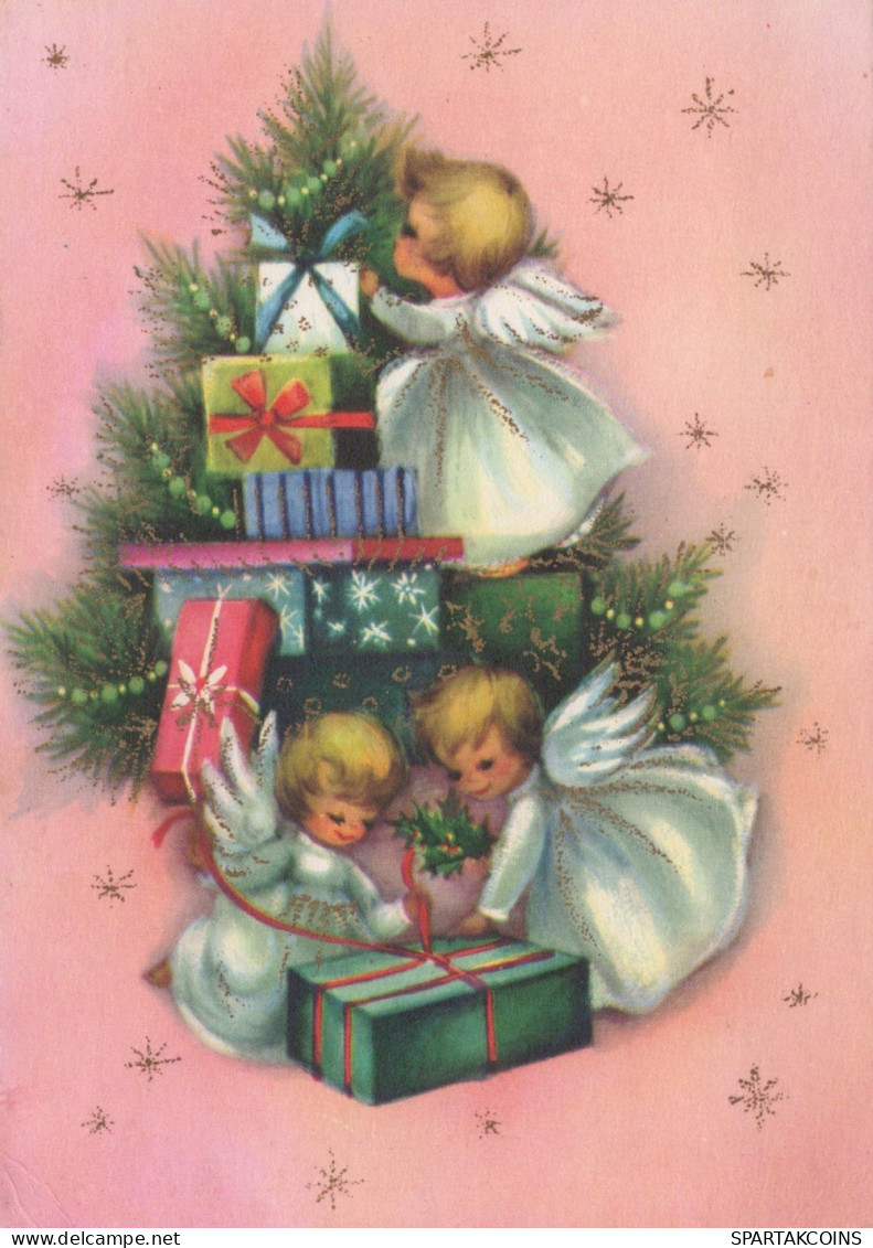 ANGEL CHRISTMAS Holidays Vintage Postcard CPSM #PAG944.GB - Angels