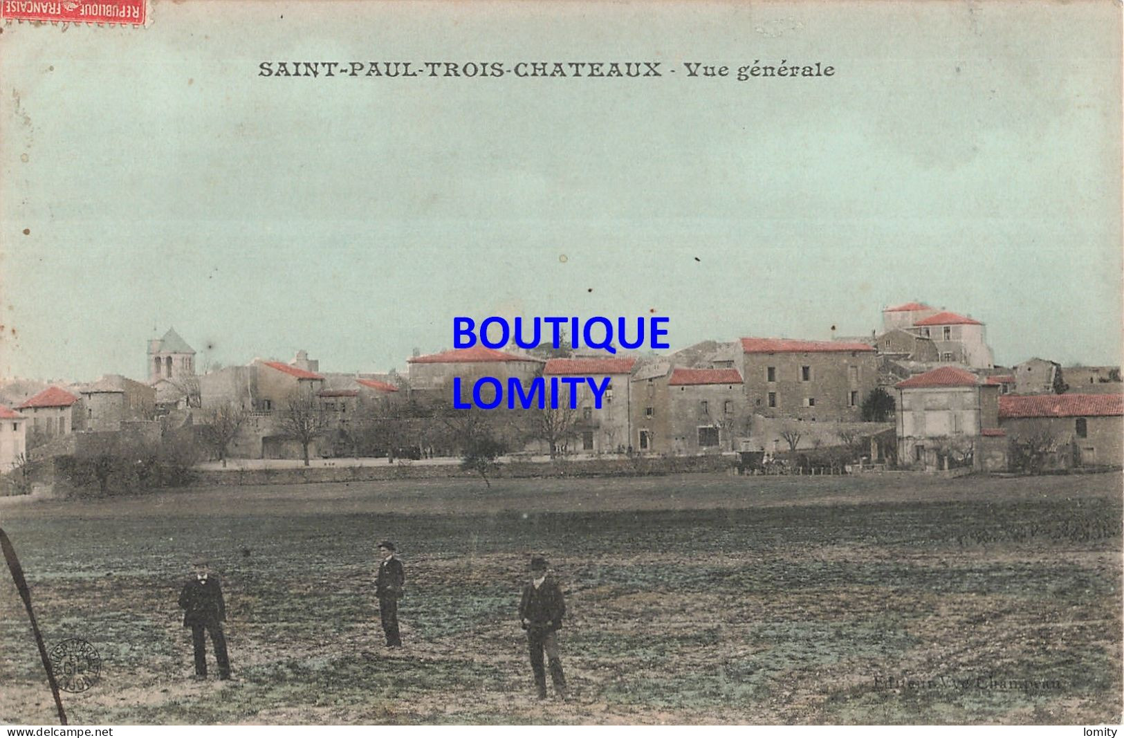 26 Saint Paul Trois Chateaux Vue Générale CPA Cachet 1909 - Sonstige & Ohne Zuordnung