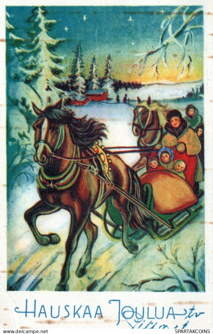 CHEVAL Animaux Vintage Carte Postale CPA #PKE870.FR - Horses
