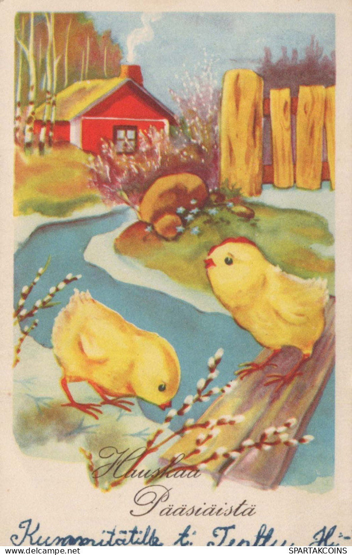PÂQUES ÉGLISE Vintage Carte Postale CPA #PKE246.FR - Easter
