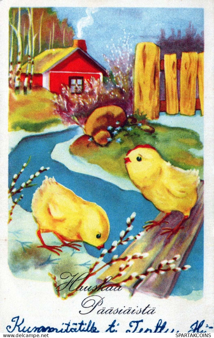 PÂQUES ÉGLISE Vintage Carte Postale CPA #PKE246.FR - Ostern