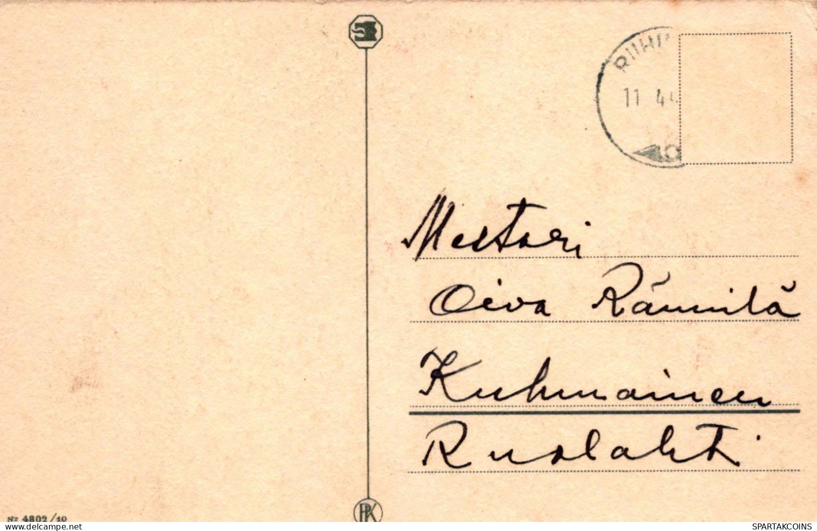 PÂQUES FLEURS Vintage Carte Postale CPA #PKE182.FR - Easter
