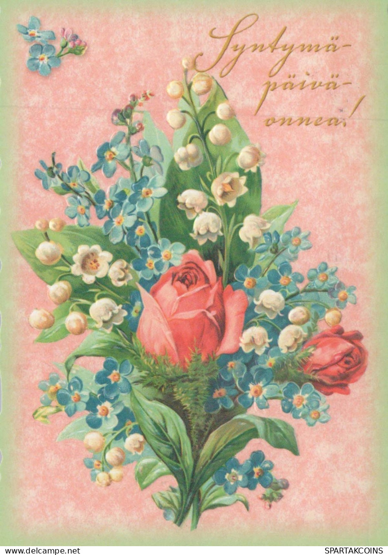 FLEURS Vintage Carte Postale CPSM #PBZ267.FR - Flowers