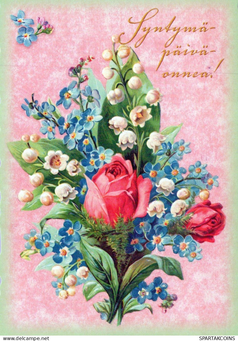 FLEURS Vintage Carte Postale CPSM #PBZ267.FR - Flowers