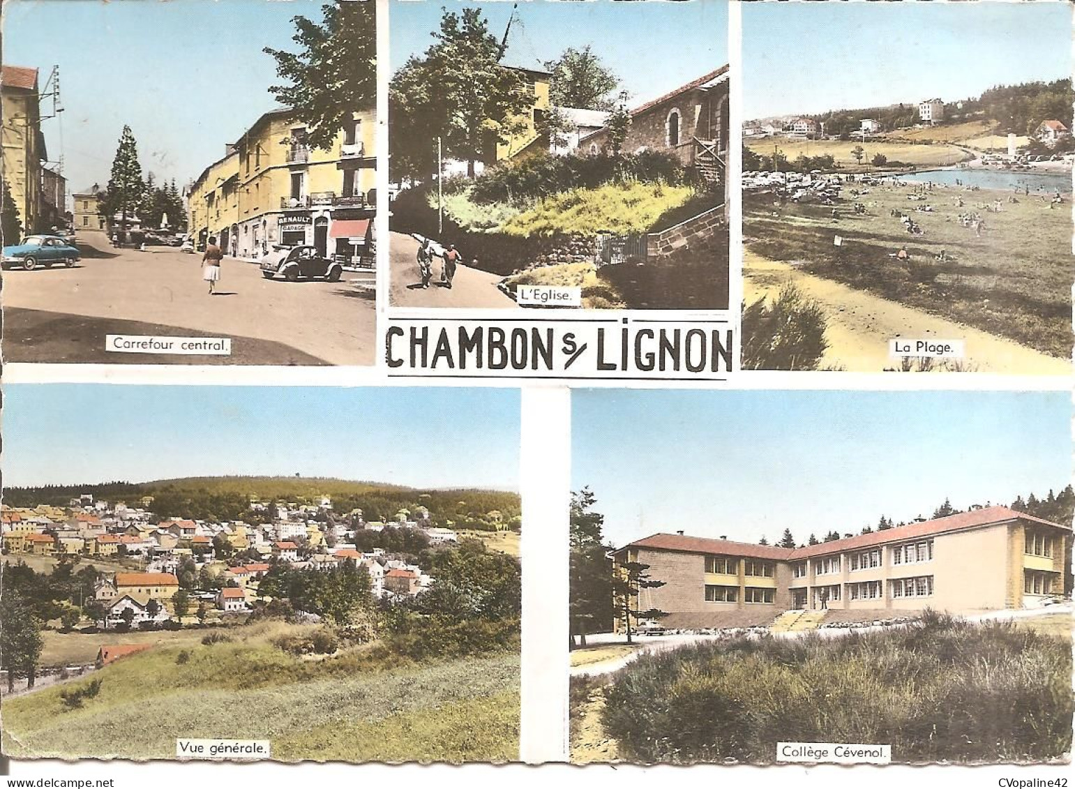 CHAMBON-sur-LIGNON (43) Carte Multivues En 1964  CPSM GF - Autres & Non Classés