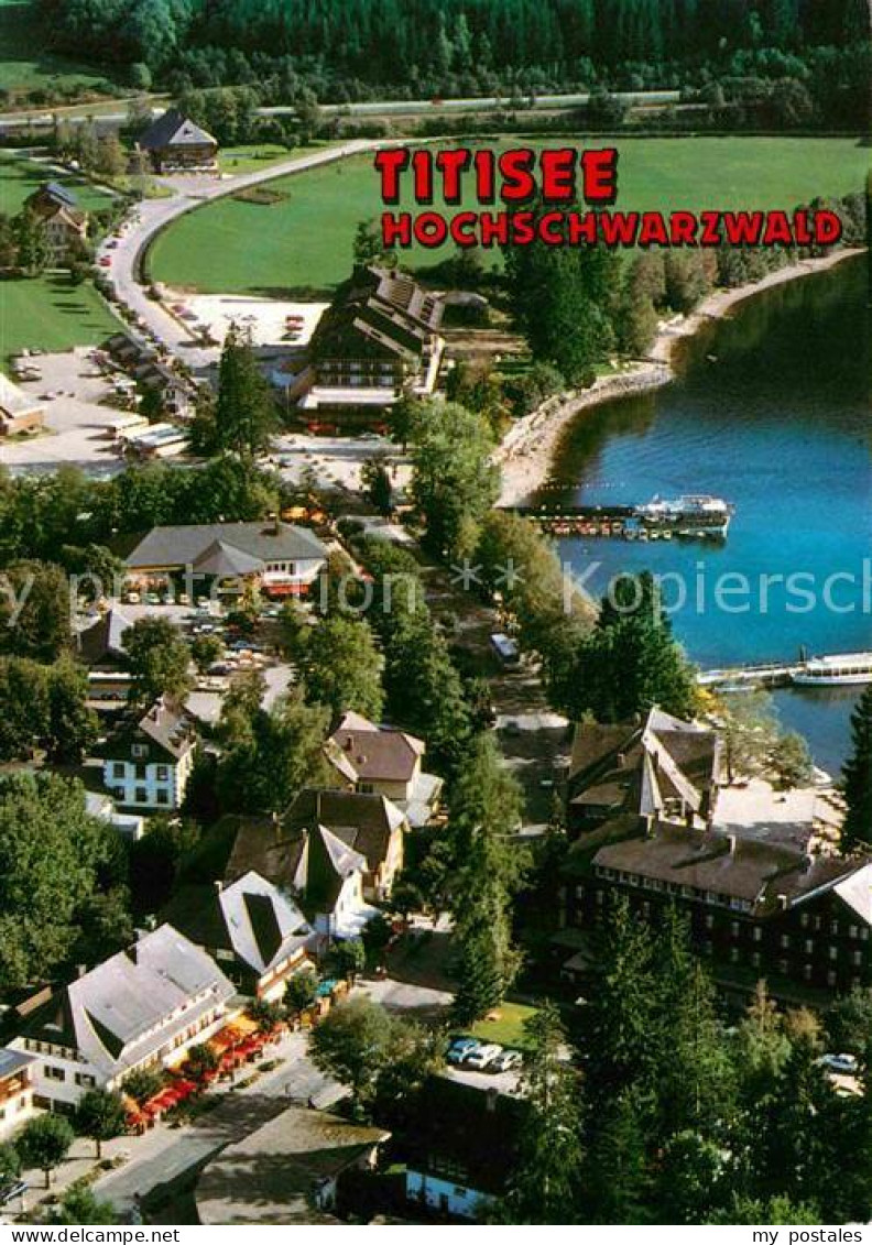 72718353 Titisee Uferstrasse Bootsanleger Hotels Am See Fliegeraufnahme Titisee - Titisee-Neustadt