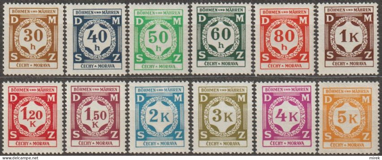 01/ Pof. SL 1-12 - Unused Stamps