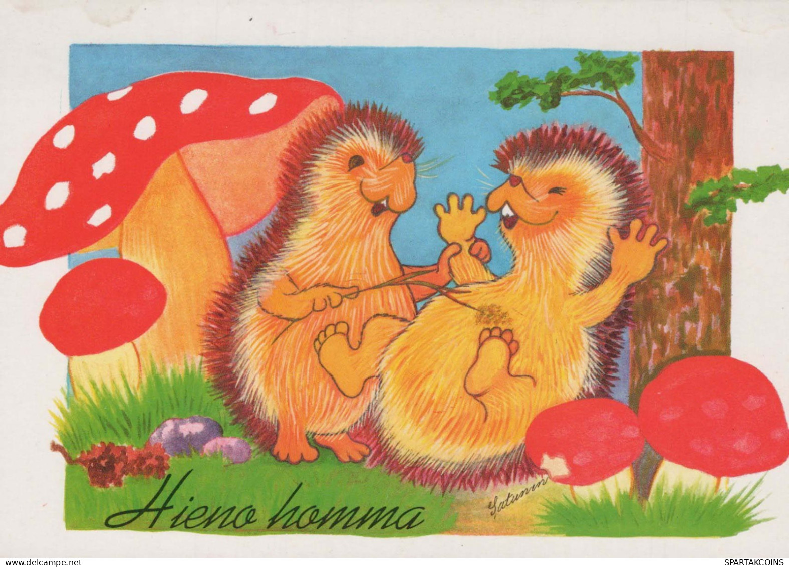 HÉRISSON Animaux Vintage Carte Postale CPSM #PBR232.FR - Sonstige & Ohne Zuordnung