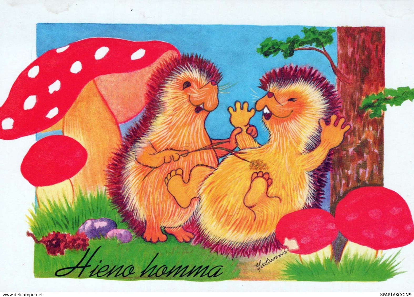 HÉRISSON Animaux Vintage Carte Postale CPSM #PBR232.FR - Autres & Non Classés