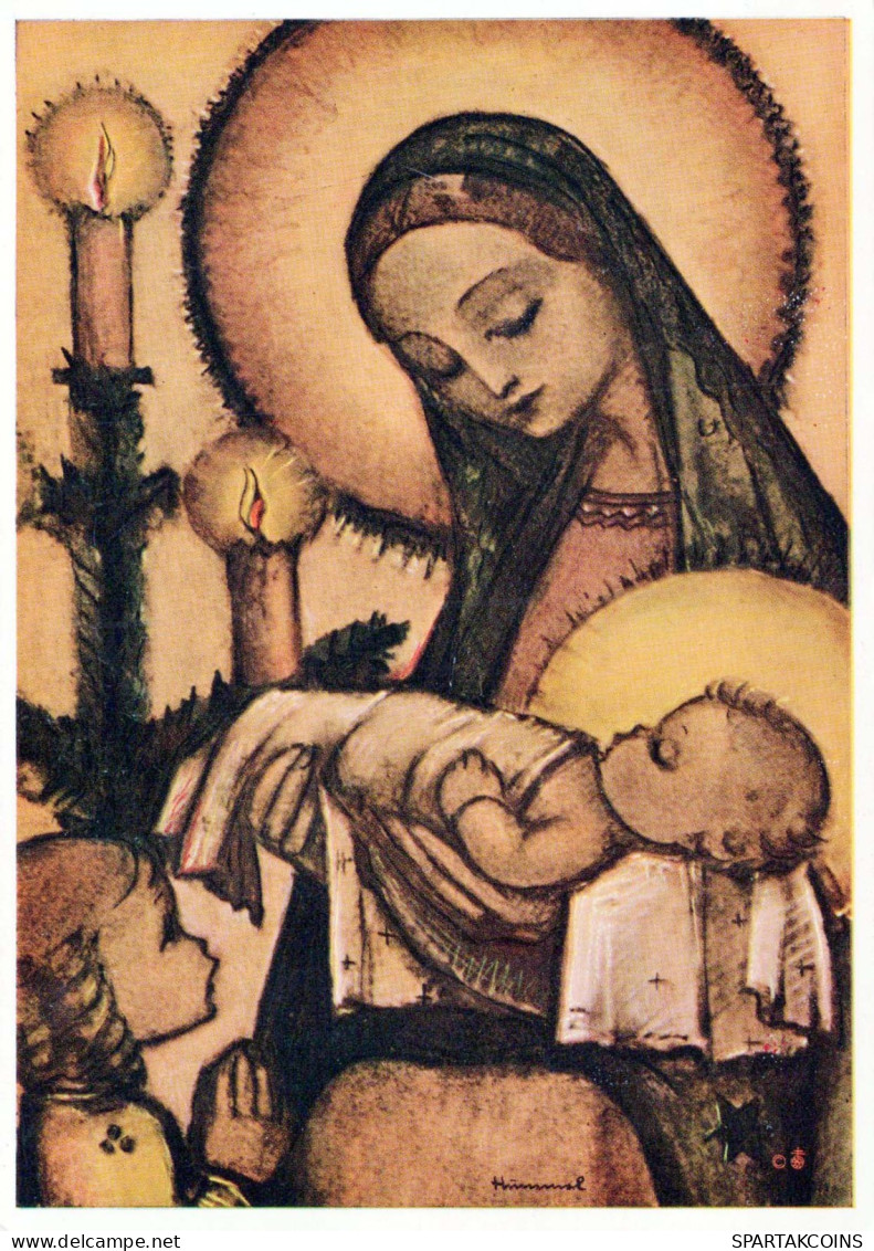 Vierge Marie Madone Bébé JÉSUS Religion Vintage Carte Postale CPSM #PBQ255.FR - Vierge Marie & Madones