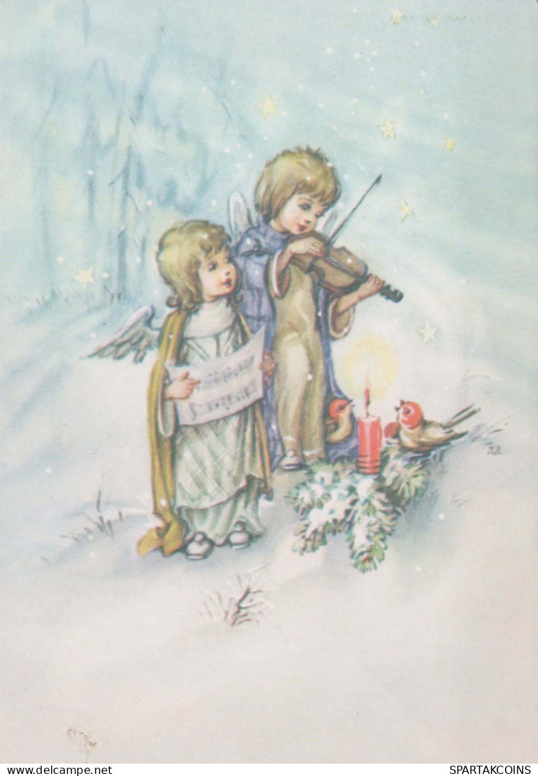 ANGE Noël Vintage Carte Postale CPSM #PBP421.FR - Anges