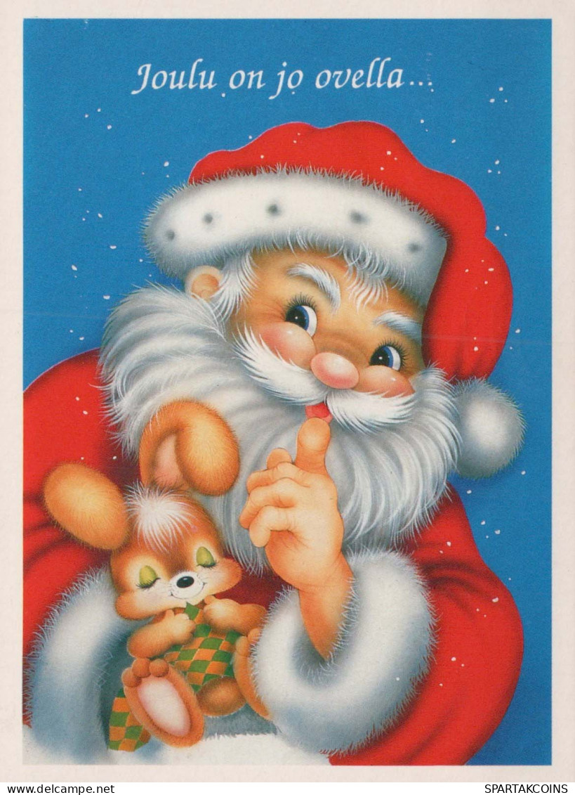 PÈRE NOËL Bonne Année Noël Vintage Carte Postale CPSM #PBL370.FR - Kerstman