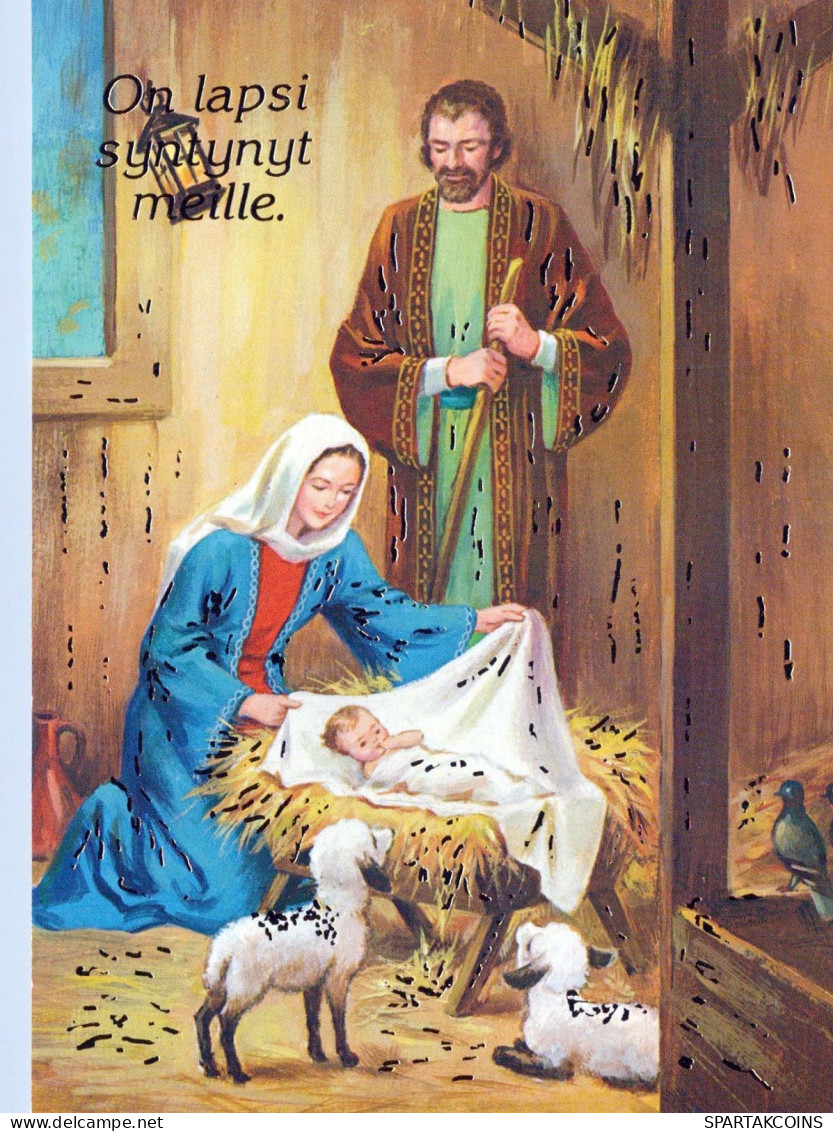 Vierge Marie Madone Bébé JÉSUS Noël Religion Vintage Carte Postale CPSM #PBB903.FR - Maagd Maria En Madonnas