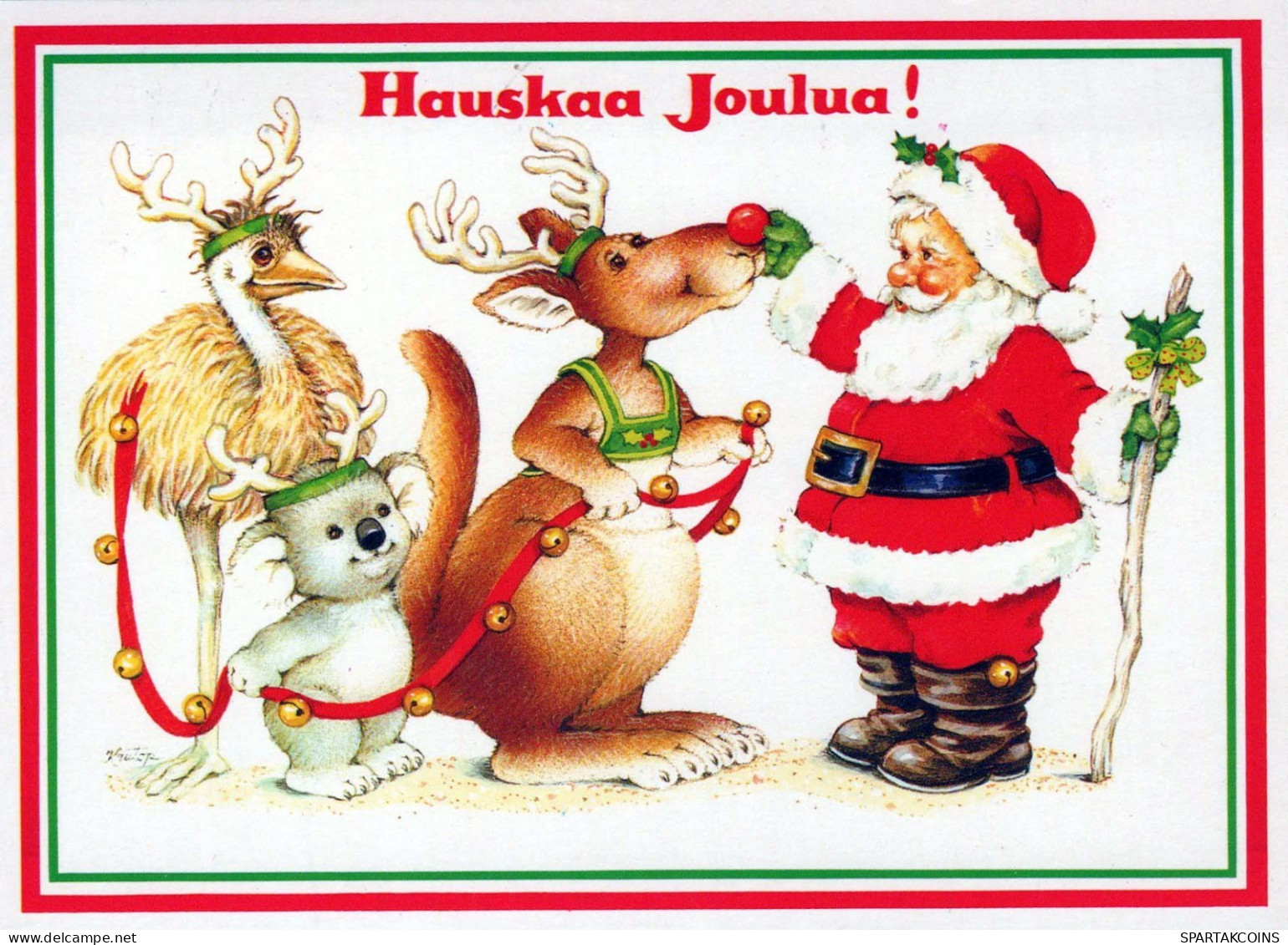 PÈRE NOËL Bonne Année Noël Vintage Carte Postale CPSM #PBB121.FR - Santa Claus