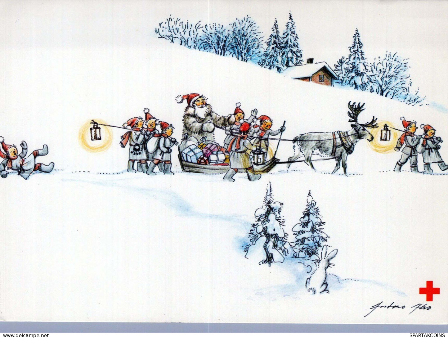 Bonne Année Noël Vintage Carte Postale CPSM #PAZ861.FR - Nouvel An